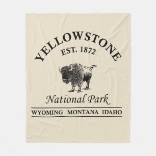 National Park Yellowstone Fleece Blanket