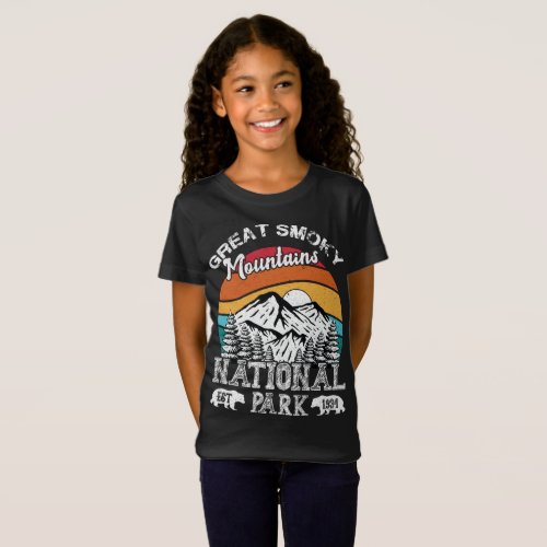 National Parks Great Smoky Mountains Vintage Retro T_Shirt