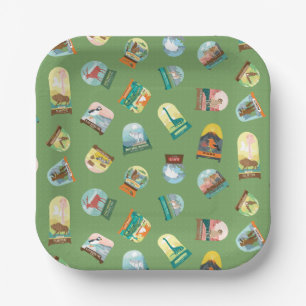 National Parks in Green Paper Plates