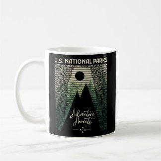 National Parks List Us Park Camg Hiking Coffee Mug