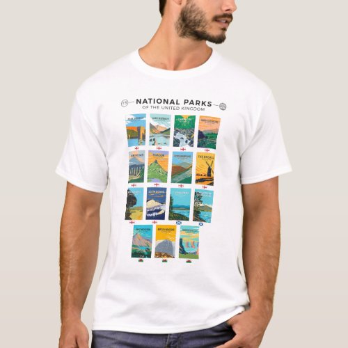 National Parks Of The United Kingdom List  T_Shirt