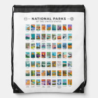 National Parks of The United States List Vintage