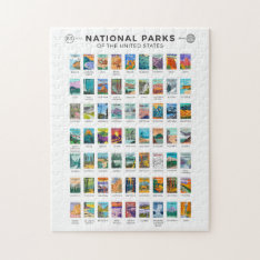 National Parks Of The United States List Vintage Jigsaw Puzzle at Zazzle