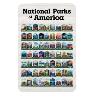 National Parks of the United States of America USA Magnet