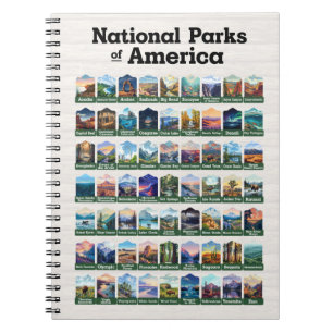 National Parks of the United States of America USA Notebook