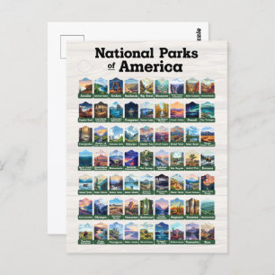 National Parks of the United States of America USA Postcard
