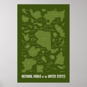 National Parks Of The United States Poster by creativ82 at Zazzle