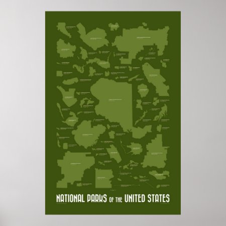 National Parks Of The United States Poster