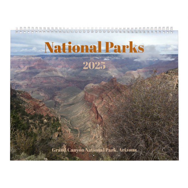 National Parks Photographic 12-Month 2025 Calendar