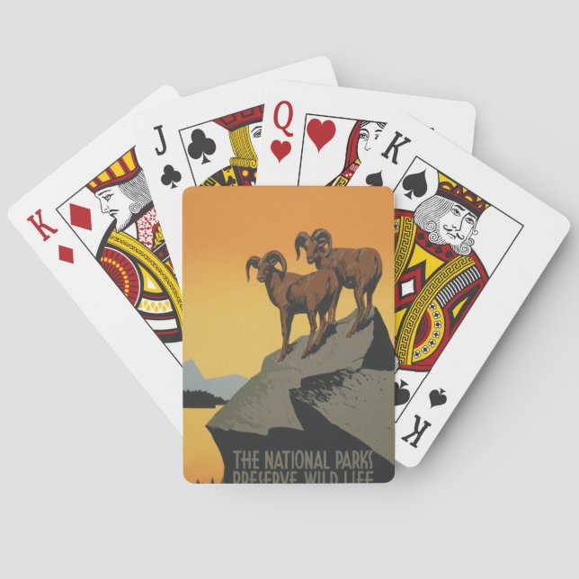 National Parks - Preserve Wild Life Poker Cards (Back)