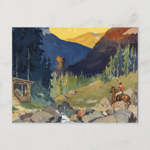 National Parks Travel by Train Postcard