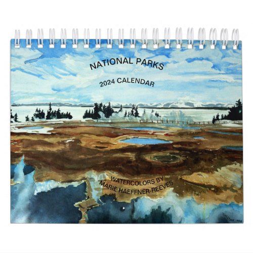 NATIONAL PARKS WATERCOLORS 2024 CALENDAR