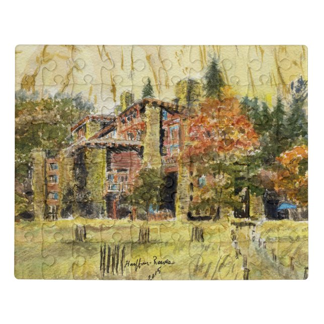 NATIONAL PARKS: YOSEMITE'S HISTORIC AHWAHNEE HOTEL JIGSAW PUZZLE (Puzzle Horizontal)