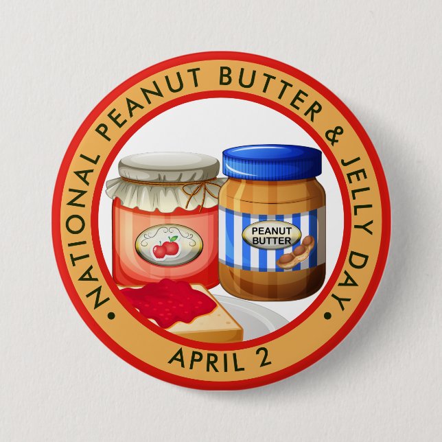 National Peanut Butter & Jelly Day Button (Front)