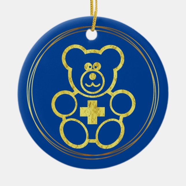 National Pediatrician Day Teddy Bear Ornament      (Front)