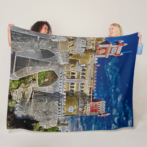 National Pena Palace Sintra Portugal Acrylic Art Fleece Blanket