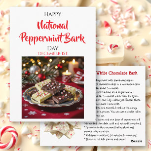 National Peppermint Bark Day   Dec 1st Postcard