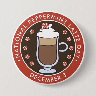 National Peppermint Latte Day Button