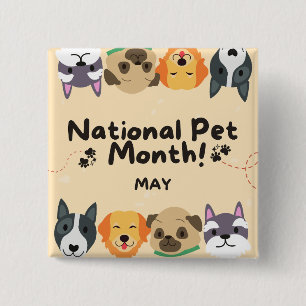 National Pet Month Button