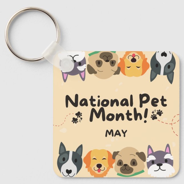 National Pet Month Keychain (Front)