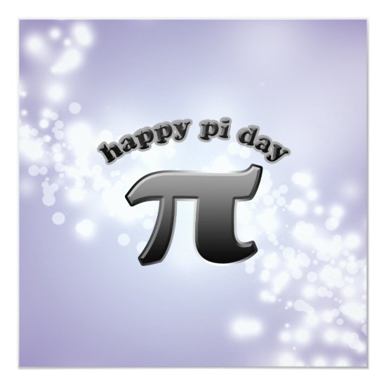 National Pi Day Pi Symbol for Math Nerds March 14 Invitation