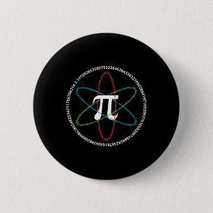National Pi Day Shirt Math Teacher T Shirt Pi Atom Button