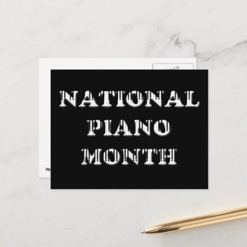 National Piano Month Postcard