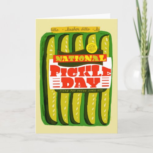 National Pickle Day November 14 Card