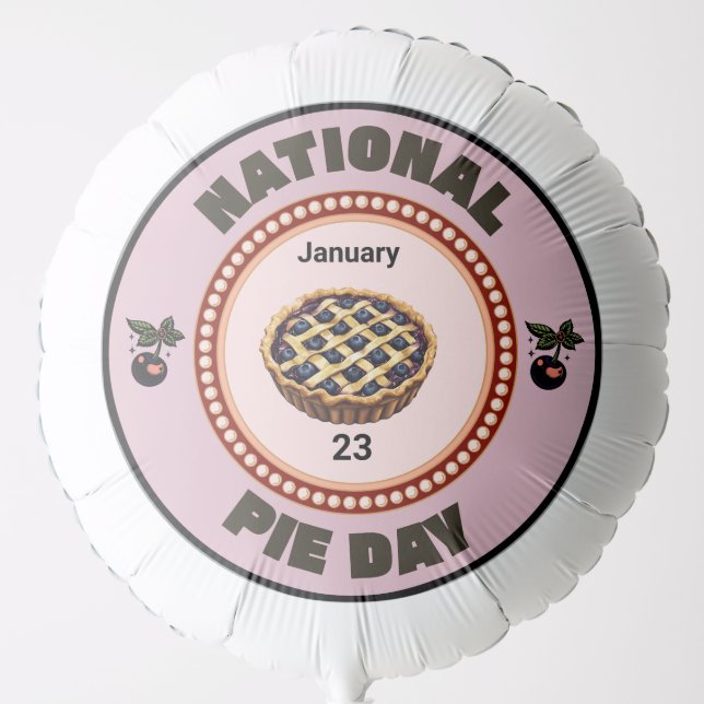 National Pie Day Cherry Pie Balloon (Front)