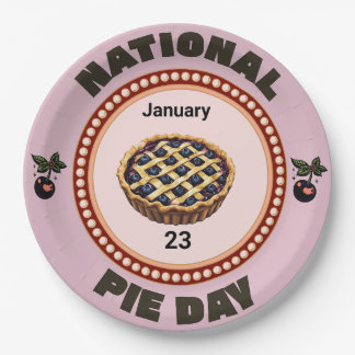National Pie Day Cherry Pie Paper Plates