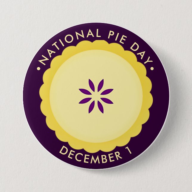 National Pie Day, December Button (Front)