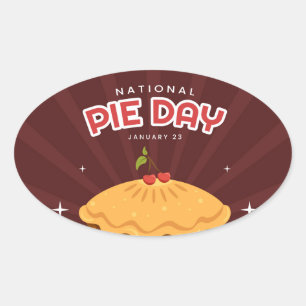 National Pie Day Oval Sticker