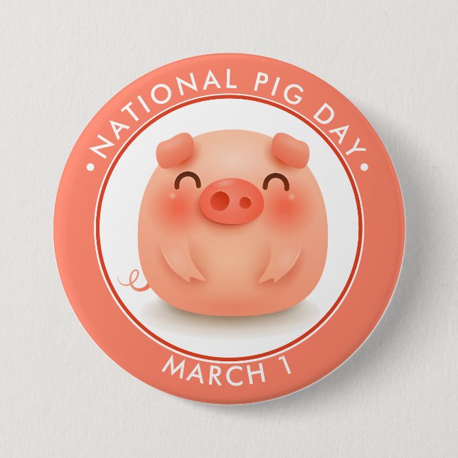 National Pig Day Button (Front)