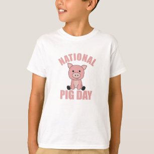 National Pig Day Cute Pig For Pig Day T-Shirt