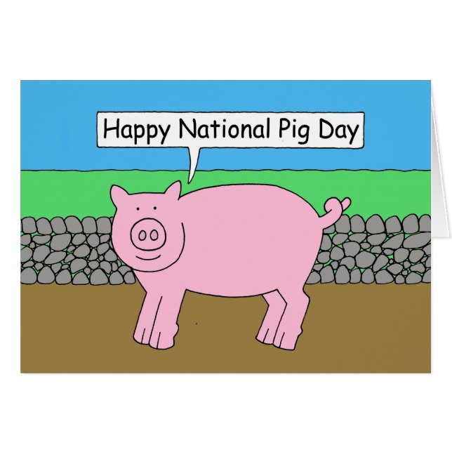 National Pig Day - March 1st Cards (Front Horizontal)