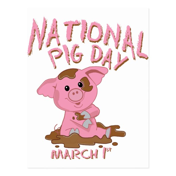 National Pig Day Postcards No Minimum Quantity Zazzle