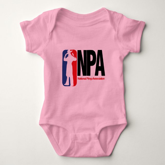 National Pimp Association Baby Bodysuit (Front)