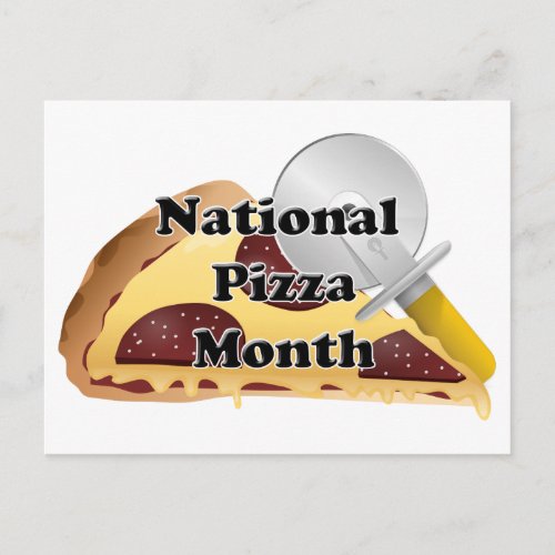 National Pizza Month Postcard