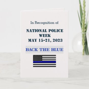 National Police Week 2023 Thank You Card by heavenly_sonshine at Zazzle