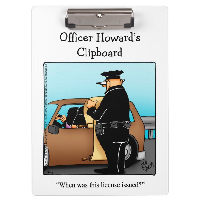 National Police Week Humor Clipboard Gift  (Front)
