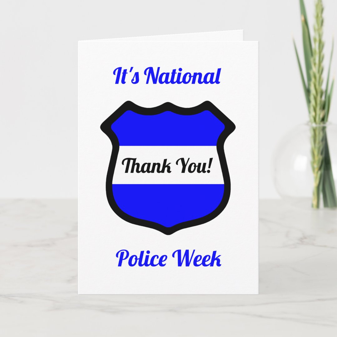 National Police Week Thank You Card | Zazzle