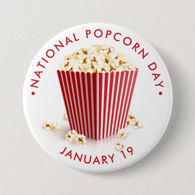 National Popcorn Day Button (Front)