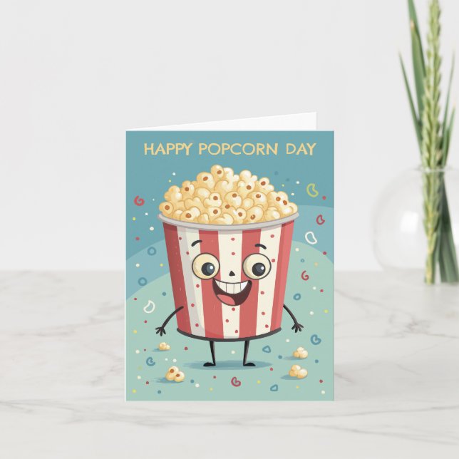 National Popcorn Day Holiday Card (Front)