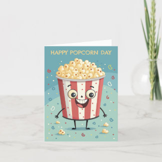 National Popcorn Day Holiday Card