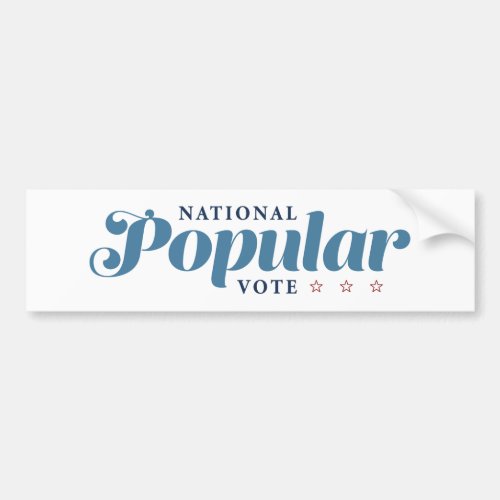 National Popular Vote Bumpersticker Bumper Sticker