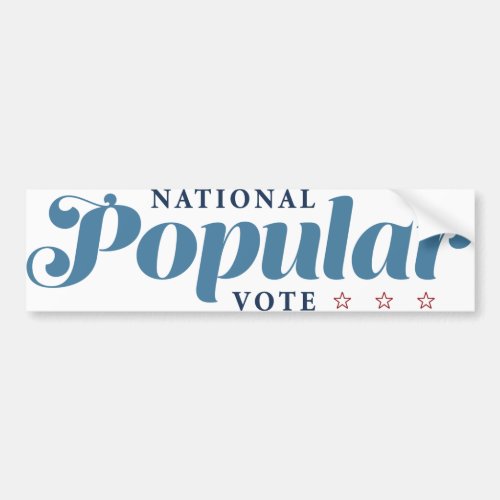 National Popular Vote Bumpersticker Bumper Sticker