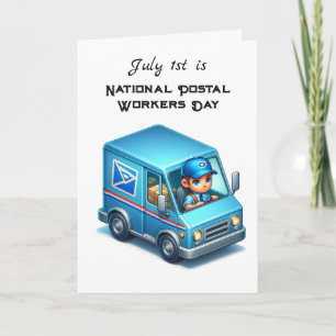 National Postal Workers Day July 1st Card