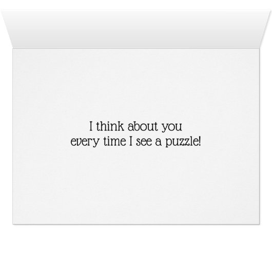 National Puzzle Day January 29th Card (Inside Horizontal (Bottom))