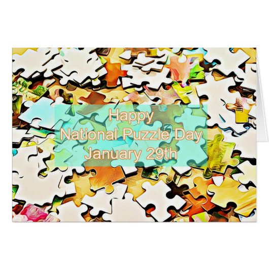 National Puzzle Day January 29th Card (Front Horizontal)
