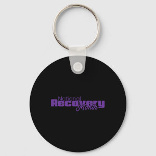 National Recovery Month - Purple Logo Keychain